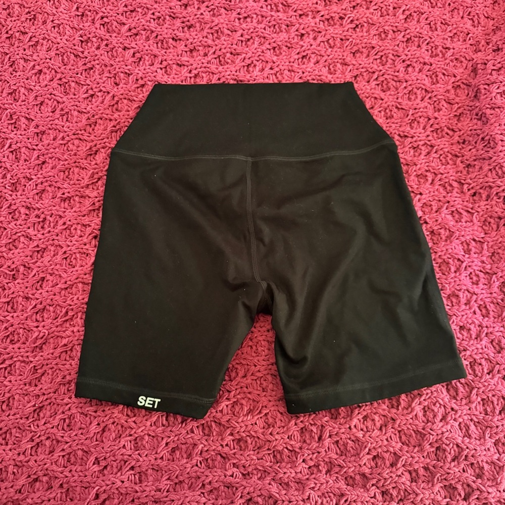 SET Active Black High-Waist Bike Shorts